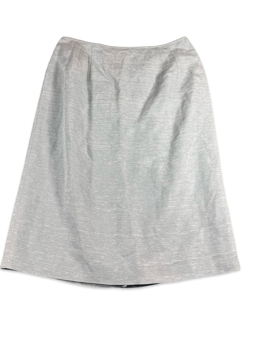 Vintage Linen and Silk Pencil Skirt Size 10 Zip up Light Blue Women's Formal